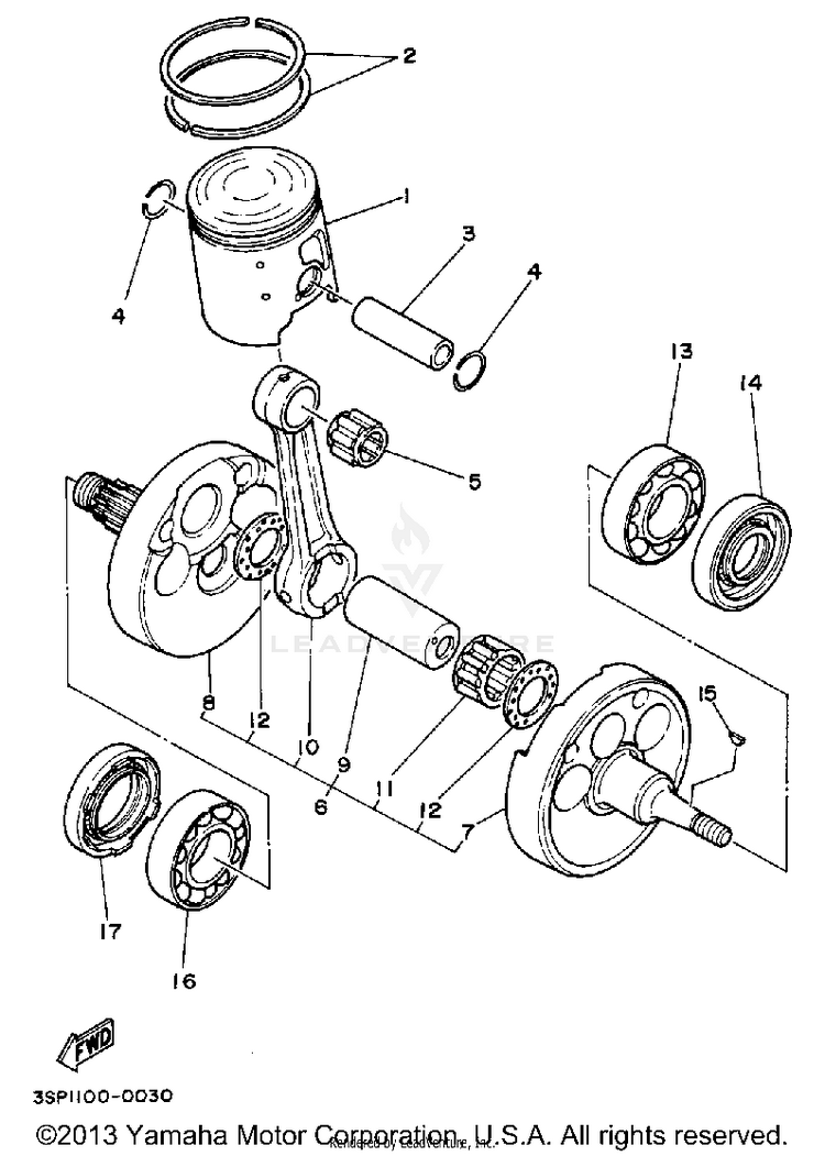 Crankshaft - Piston Schematic