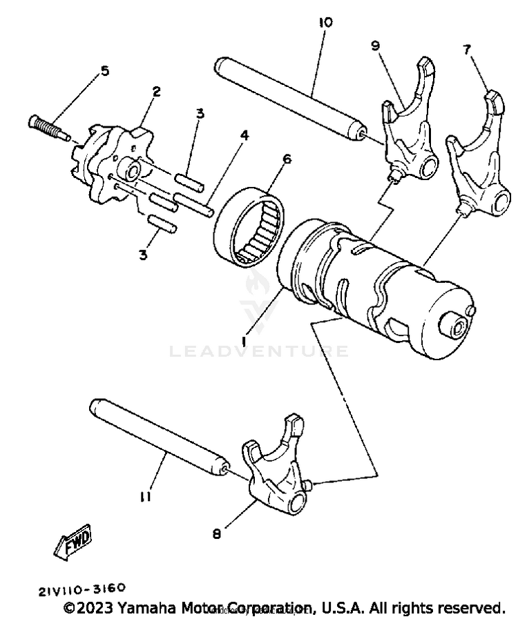 Shift Cam-Fork Schematic