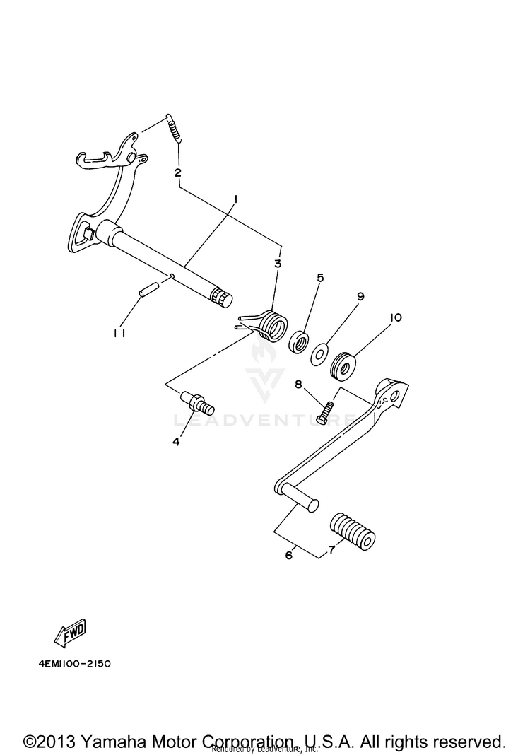 Shift Shaft Schematic