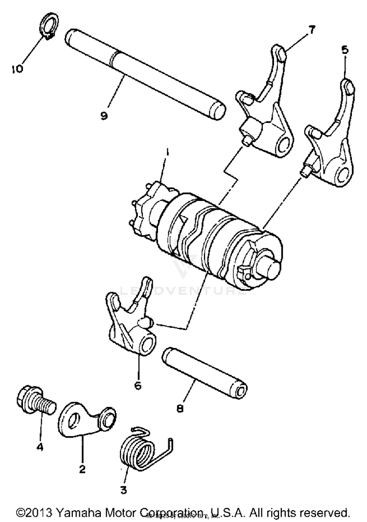 Shift Cam Fork Schematic