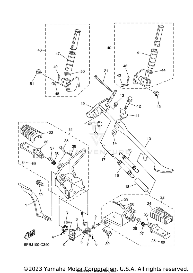 Stand Footrest Schematic