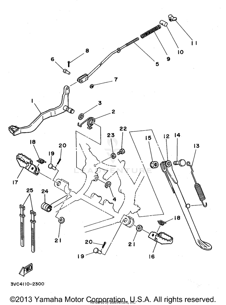 Stand - Footrest Schematic
