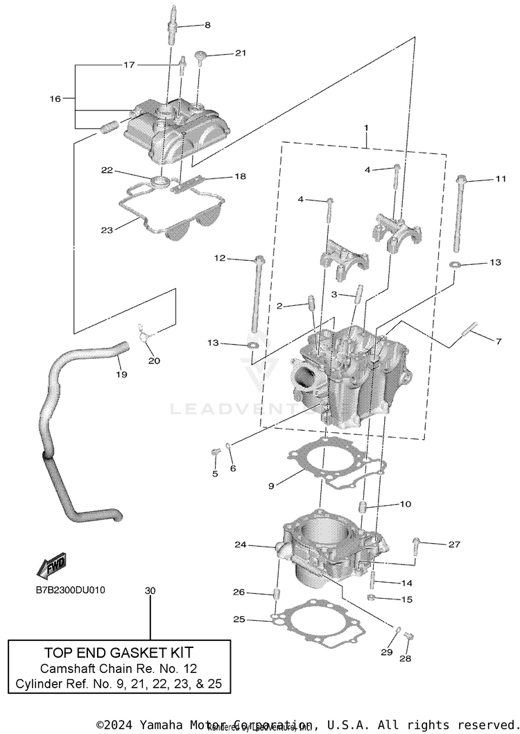 Cylinder YZ250F - YZ250FKL - 2019 Schematic