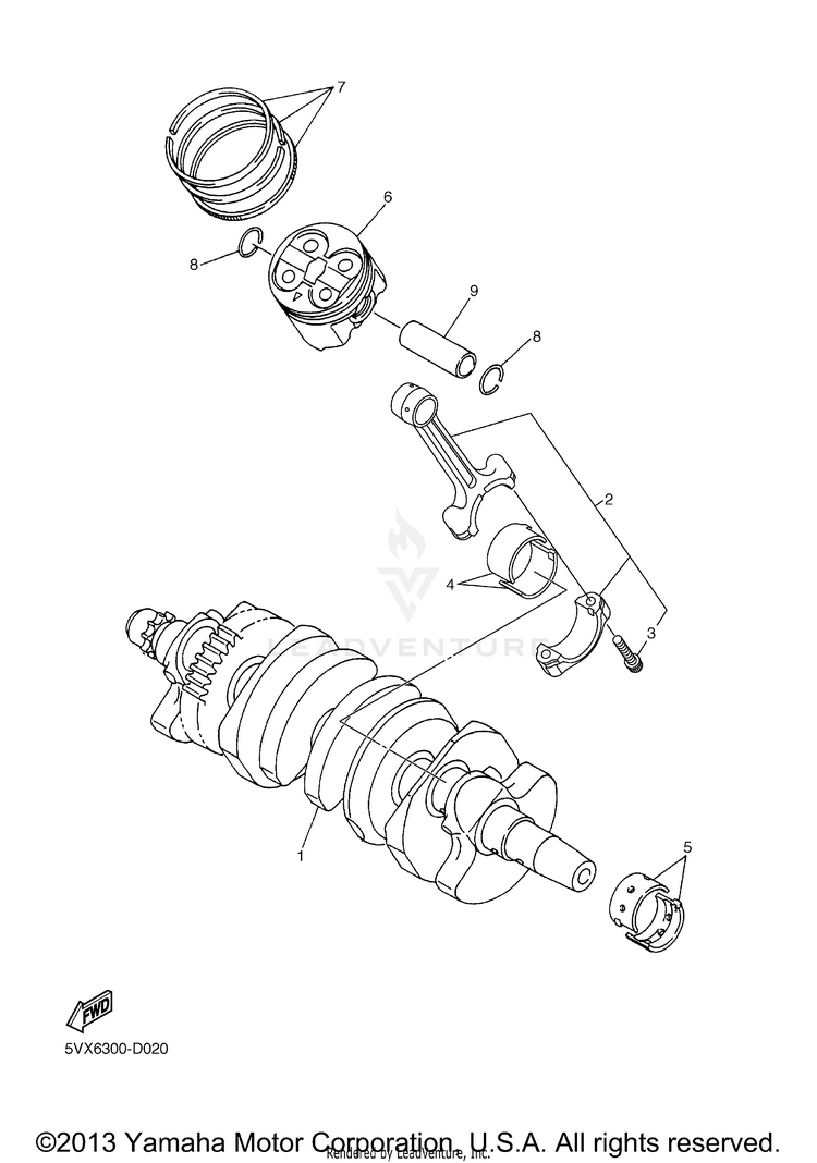 Crankshaft Piston Schematic