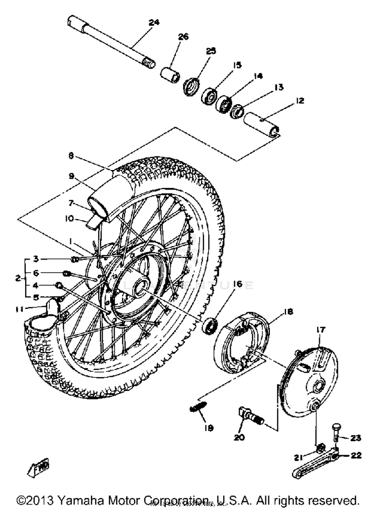 Front Wheel Yz400c D E Schematic
