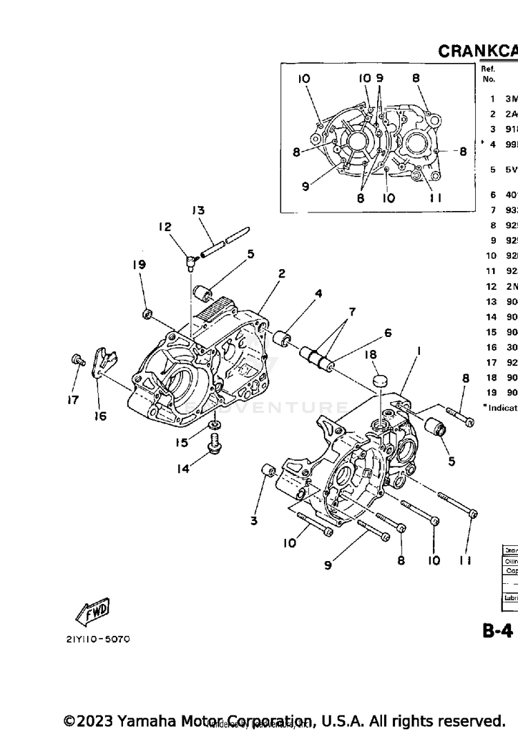 Crankcase Schematic