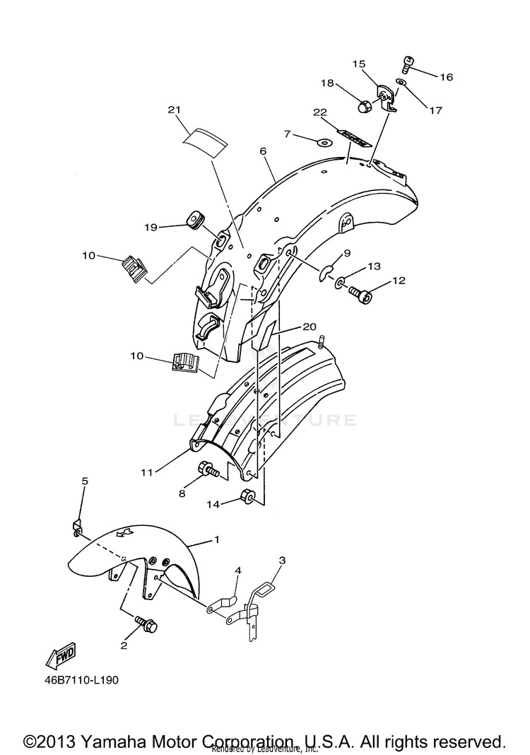 Fender V STAR 250 - XV250ECR - 2014 Schematic