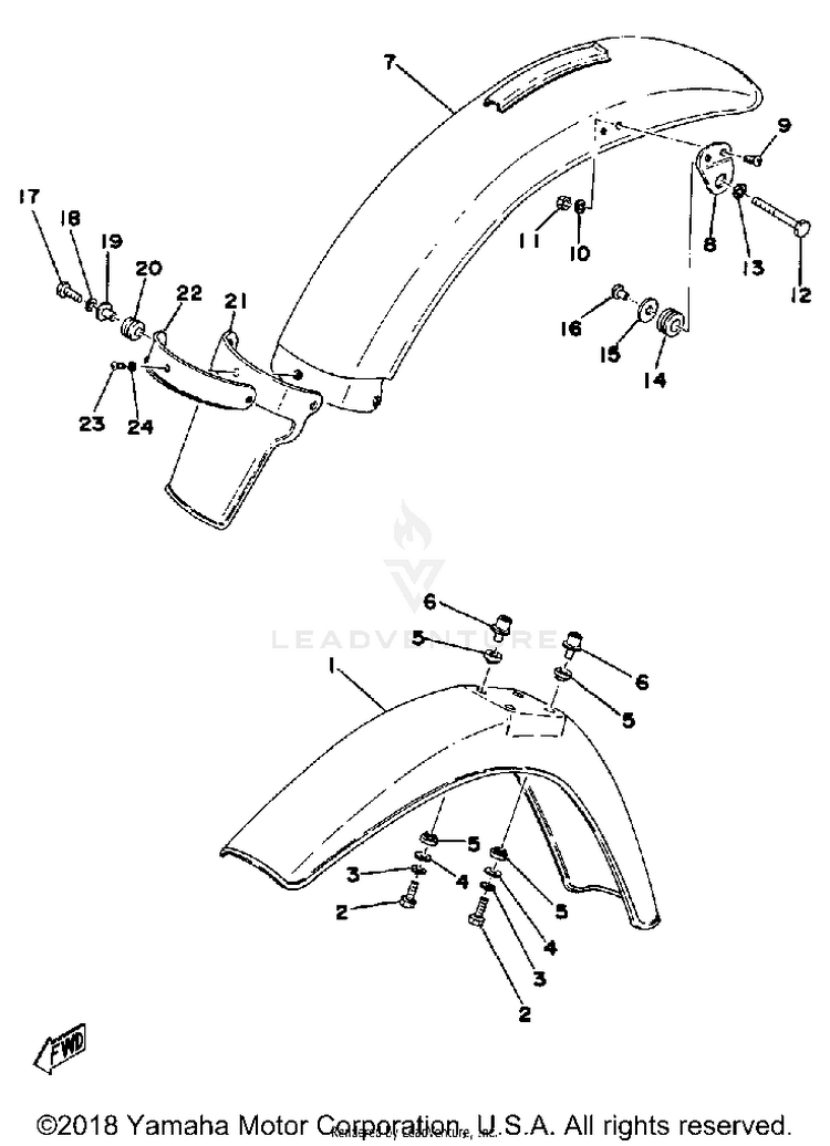 Front Fender-Rear Fender Schematic