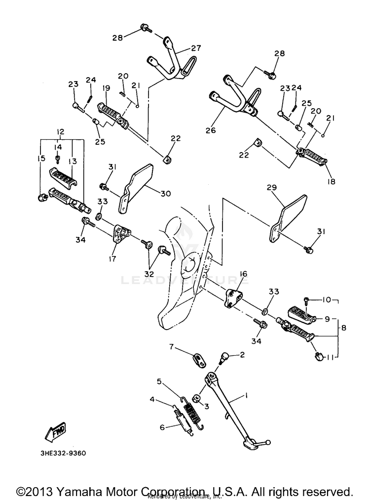 Stand Footrest Schematic