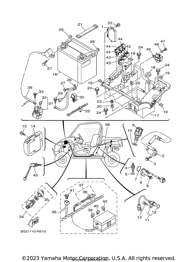 Electrical 1 WOLVERINE - YXE70WDBHG - 2017 Schematic