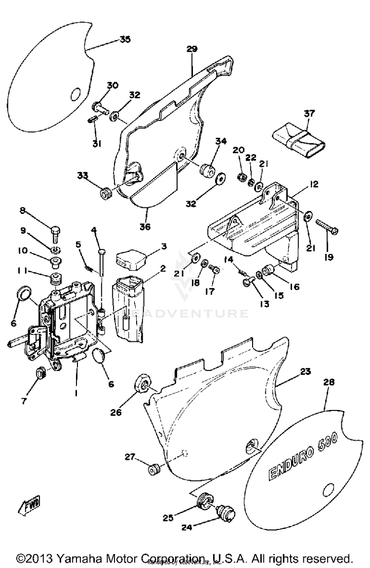 Side Cover - Battery Box Schematic