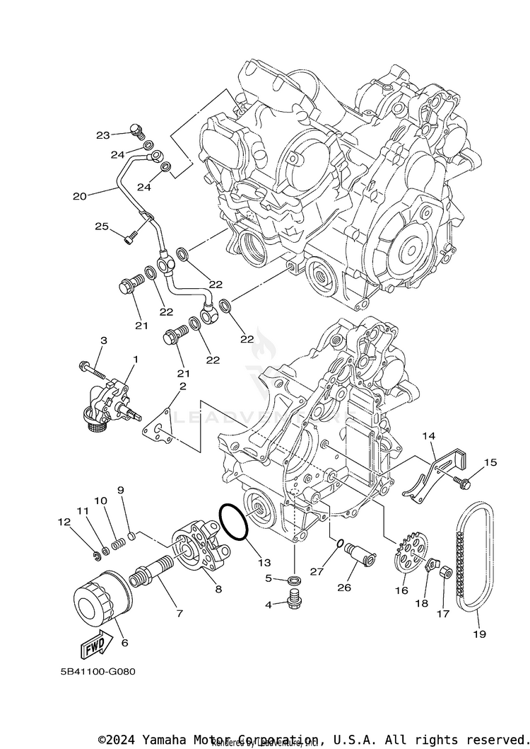 Oil Pump RHINO 700 FI SPORT E - YXR7FSP2Y - 2009 Schematic