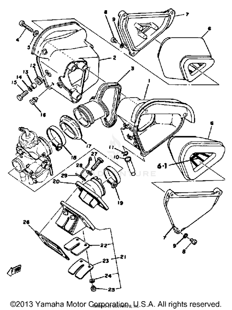 Intake Yz100 E - F Schematic