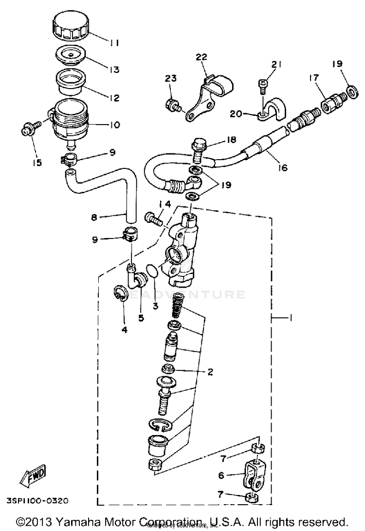Rear Master Cylinder Schematic