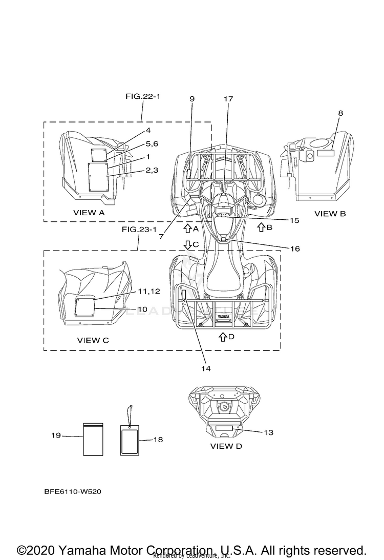 Emblem Label 1 GRIZZLY EPS - YFM70GPAMS - 2021 Schematic