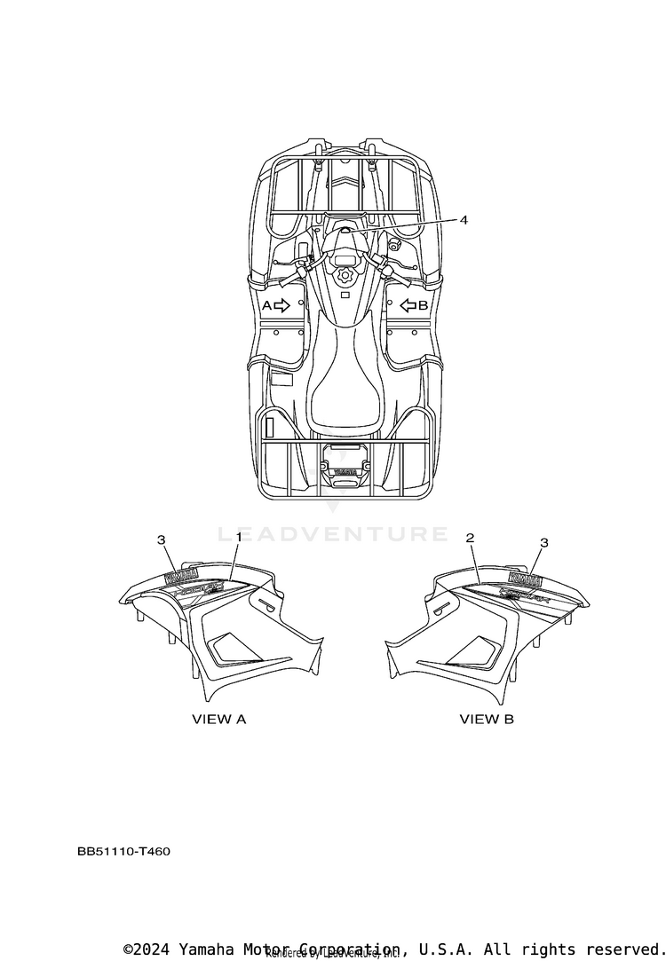 Graphics KODIAK 450 EPS 4WD - YFM45KPAJS - 2018 Schematic