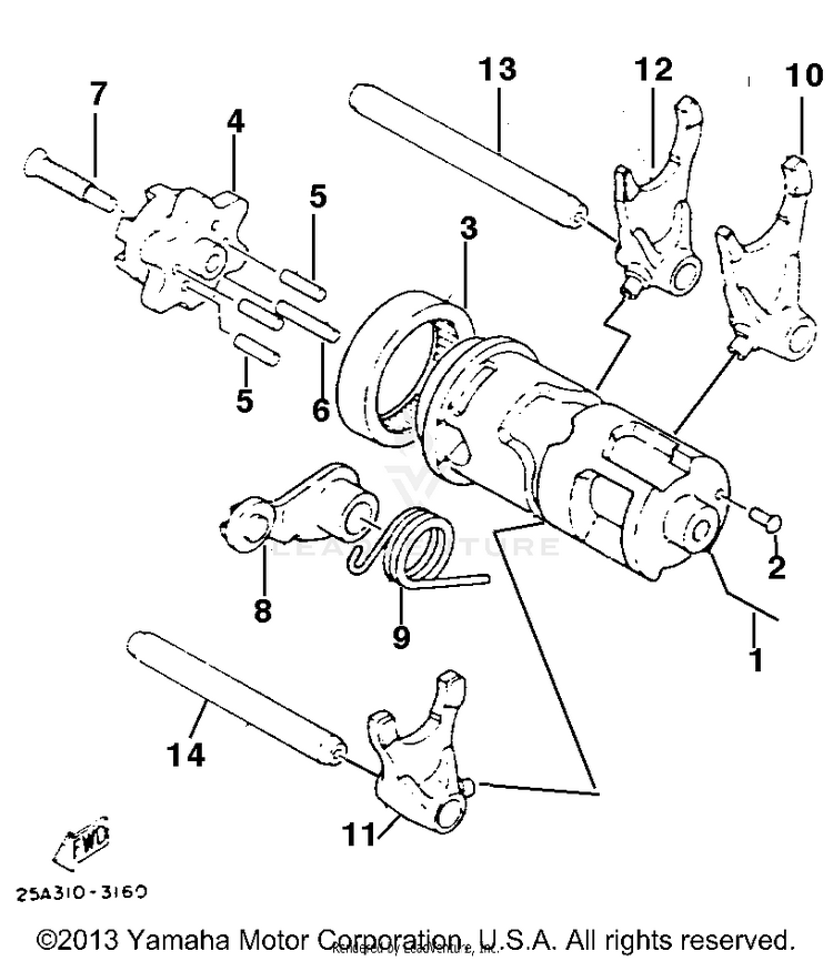 Shift Cam Fork Schematic