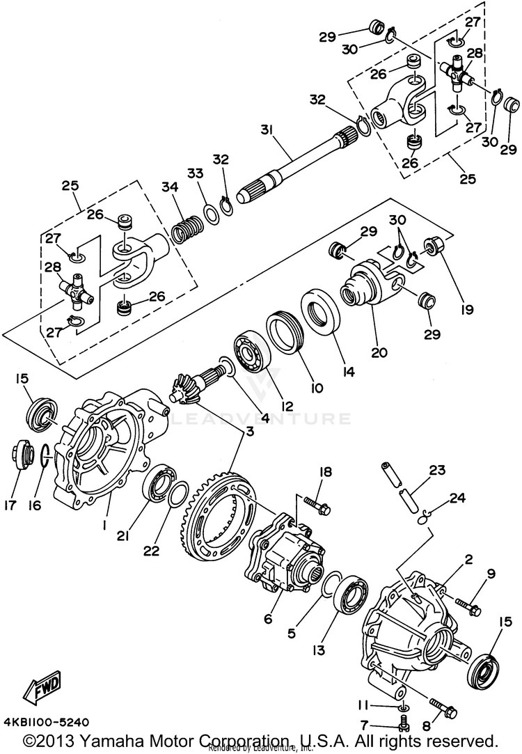 Front Differential Schematic