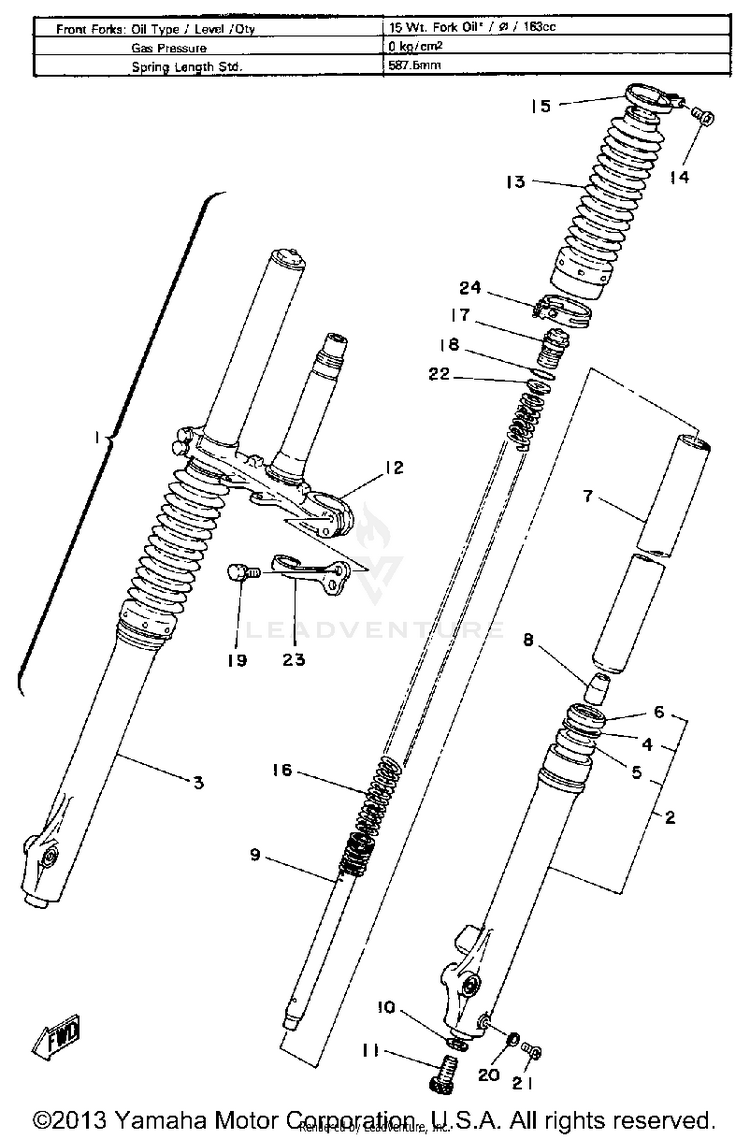 Front Fork Schematic