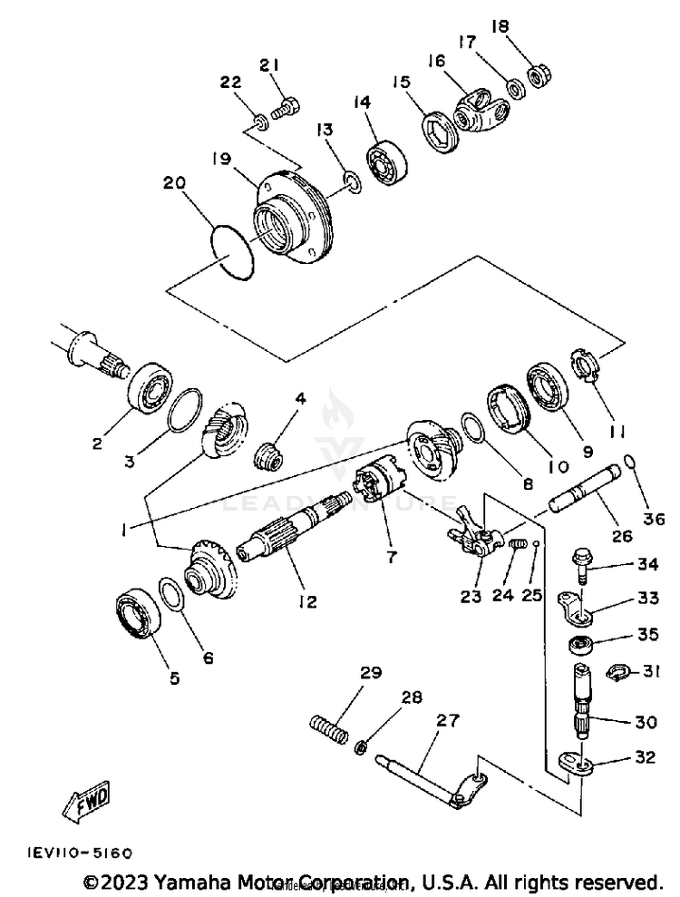 Middle Drive Gear Schematic
