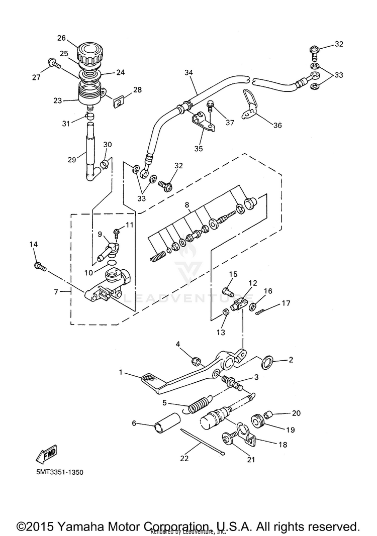 Rear Master Cylinder Schematic