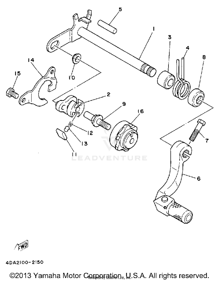Shift Shaft Schematic