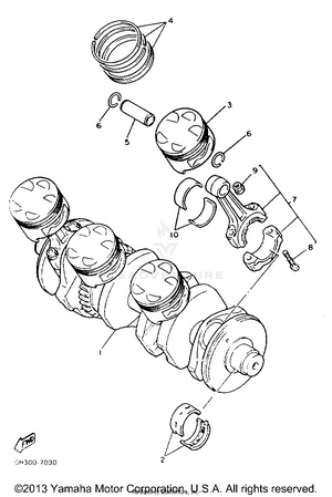 Crankshaft Piston Schematic