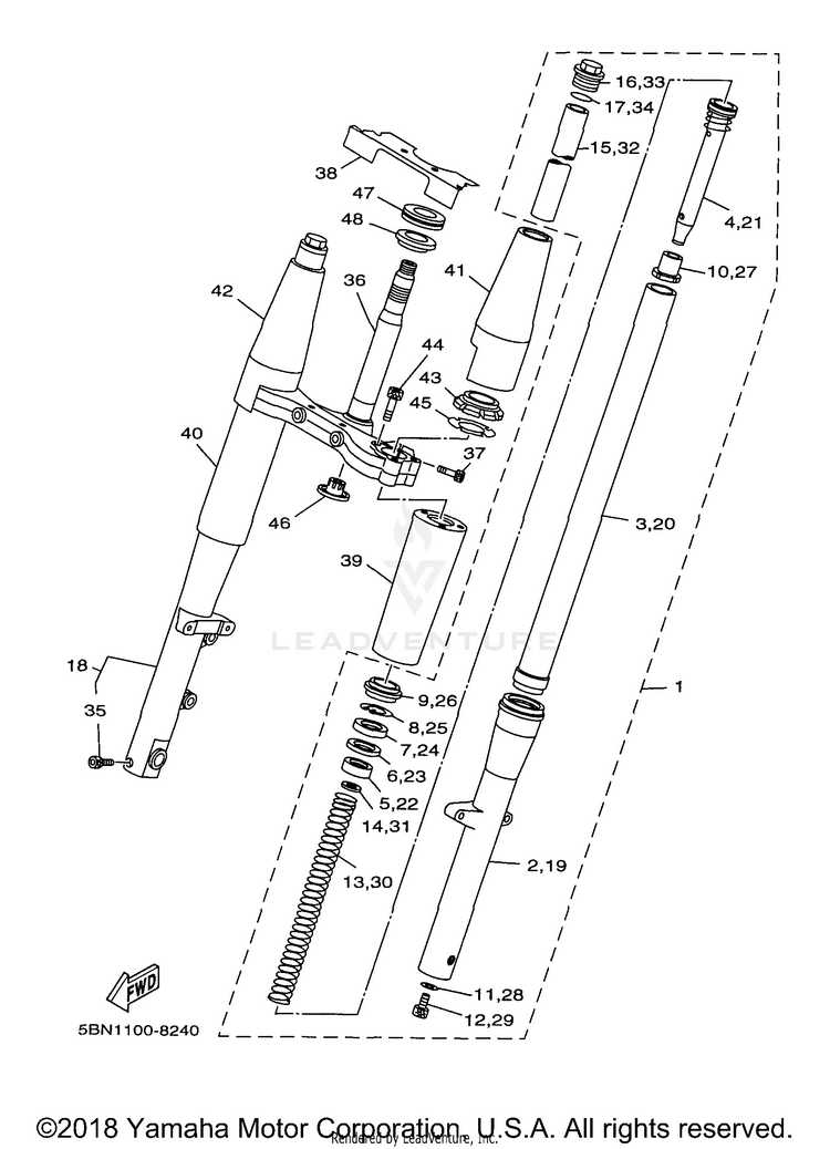 Front Fork Schematic
