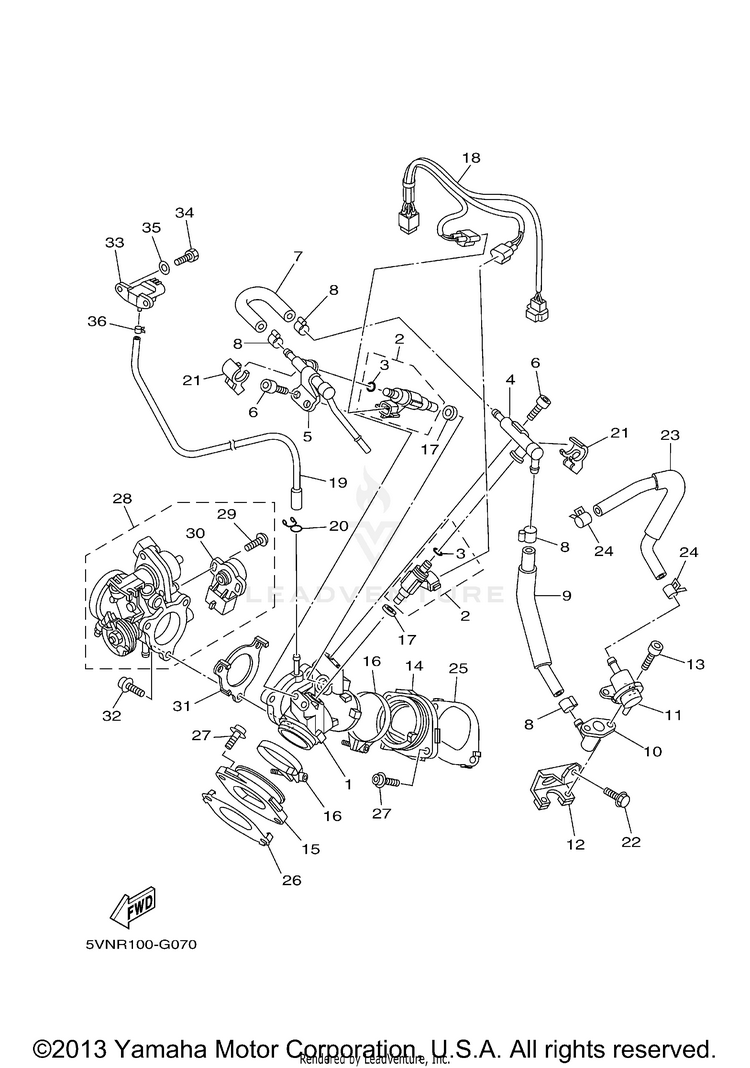 Intake ROAD STAR SILVERADO CA - XV17ATXLC - 2008 Schematic