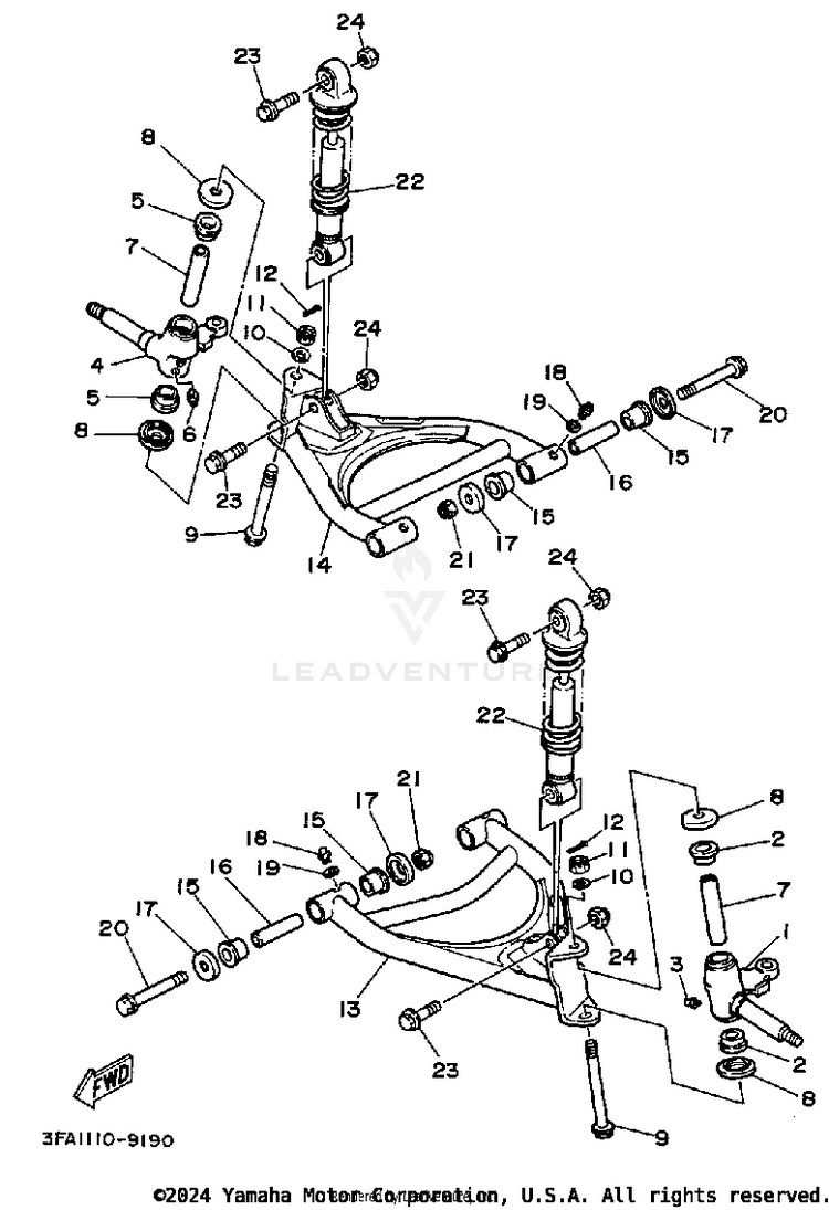 Front Suspension - Wheel Schematic