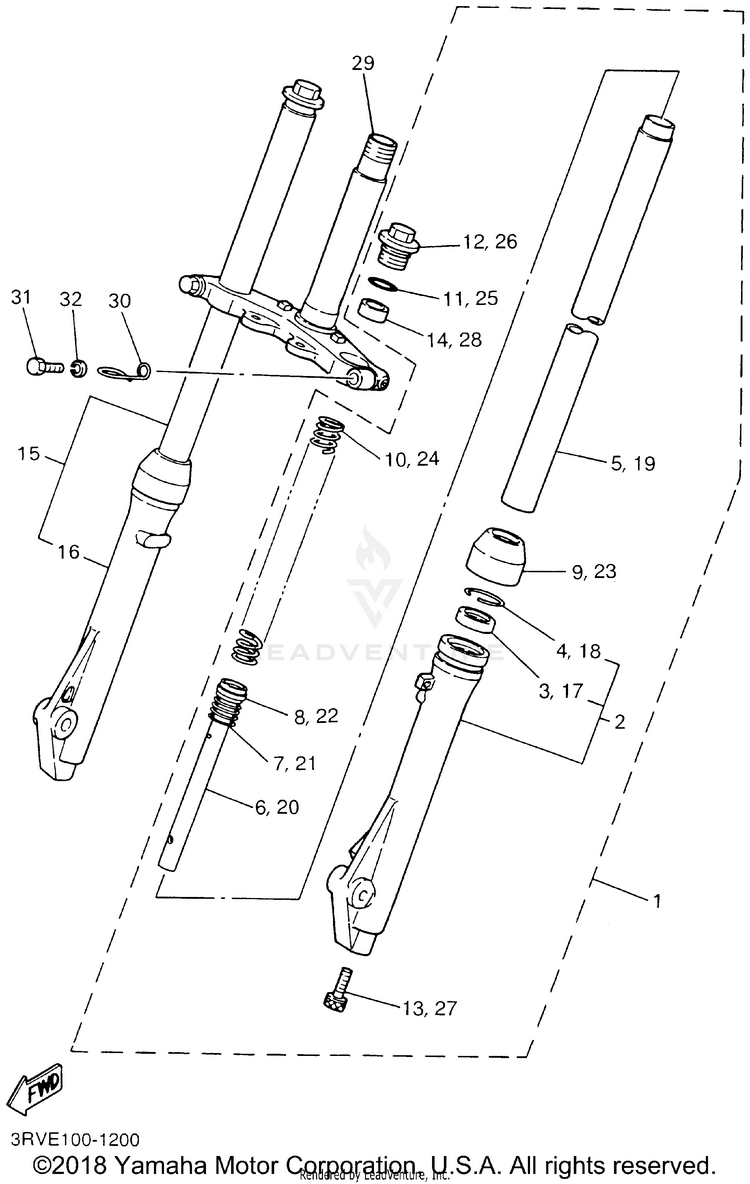 Front Fork Schematic