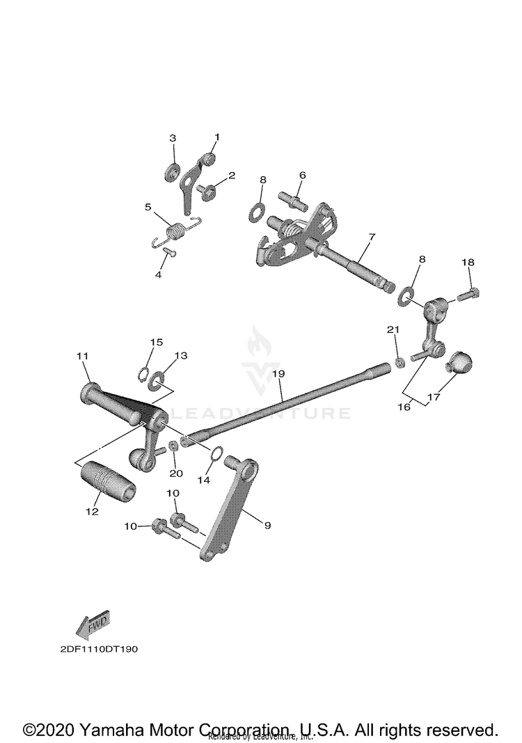 Shift Shaft STAR VENTURE - XV19FML - 2021 Schematic