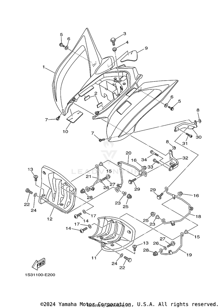 Rear Fender RAPTOR 700 SPECIAL EDITION - YFM70RSEY - 2009 Schematic