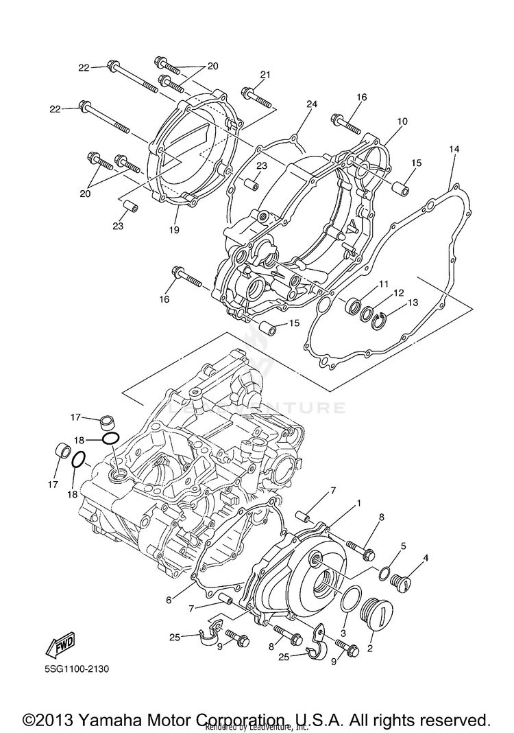Crankcase Cover 1 Schematic