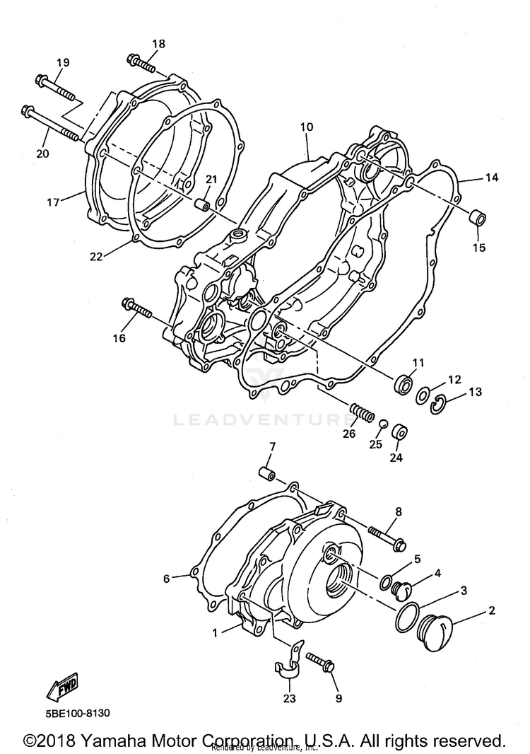 Crankcase Cover 1 Schematic