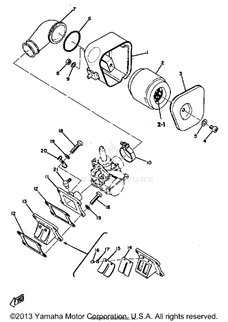 Intake GT80B - 1975 Schematic