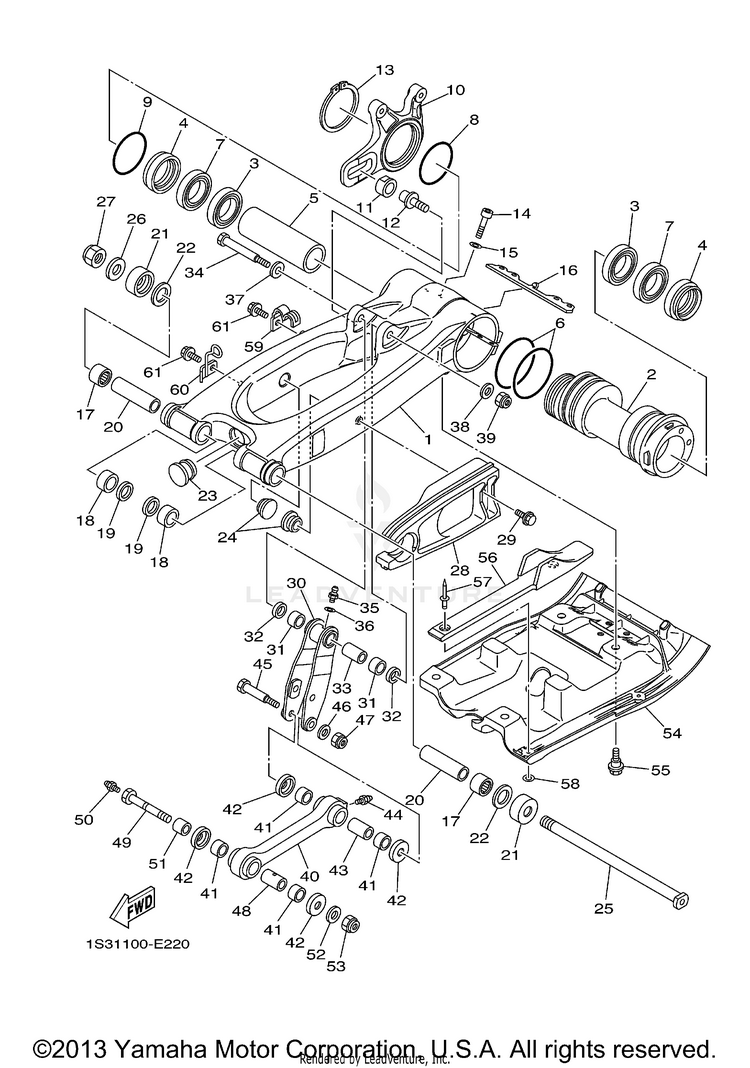 Rear Arm 700 SPECIAL EDITION - YFM7RSEA - 2011 Schematic