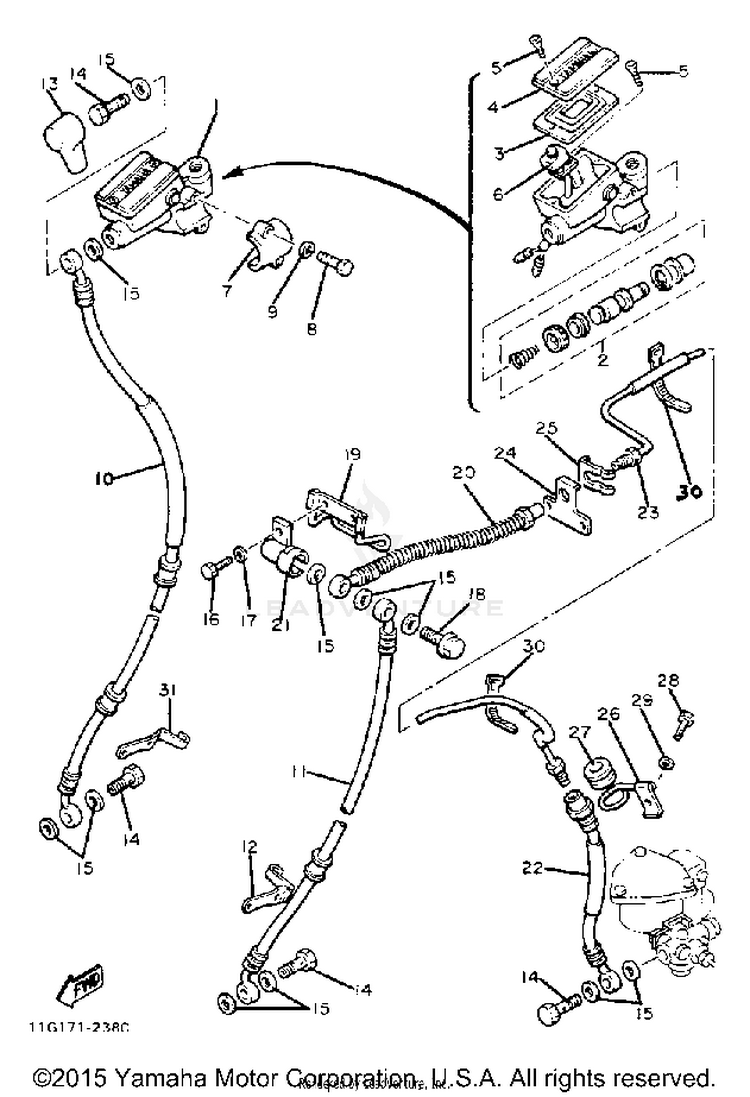 Front Master Cylinder Schematic