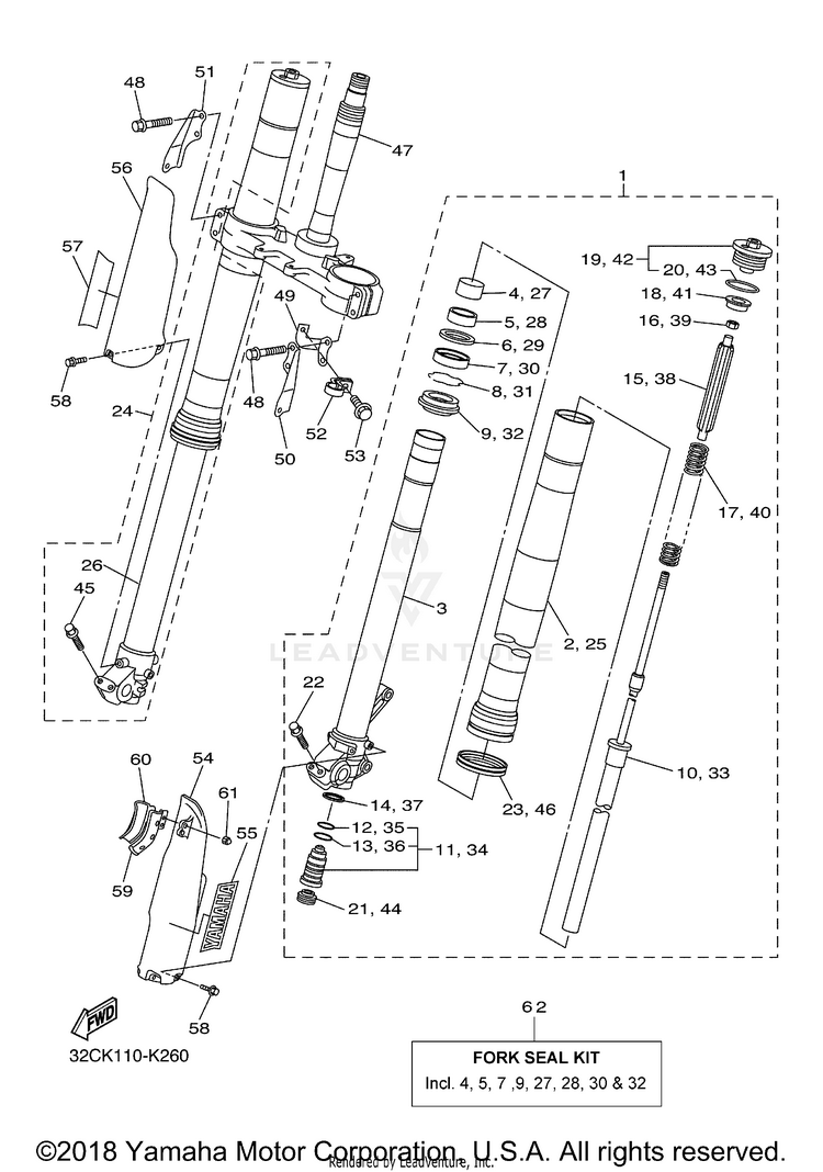 Front Fork Schematic