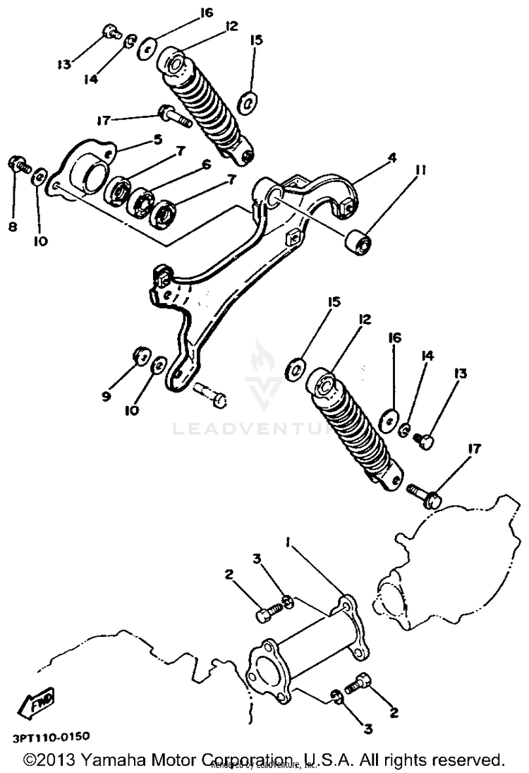Swing Arm - Rear Shocks Schematic