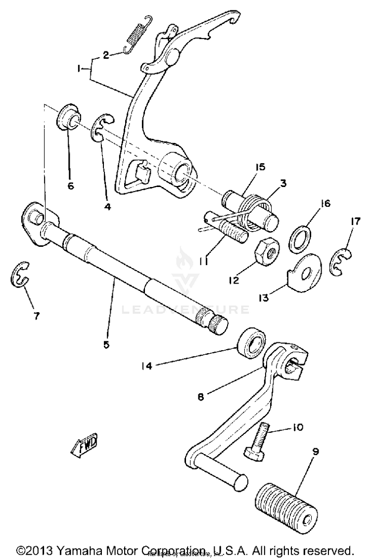 Shift Shaft-Pedal Schematic