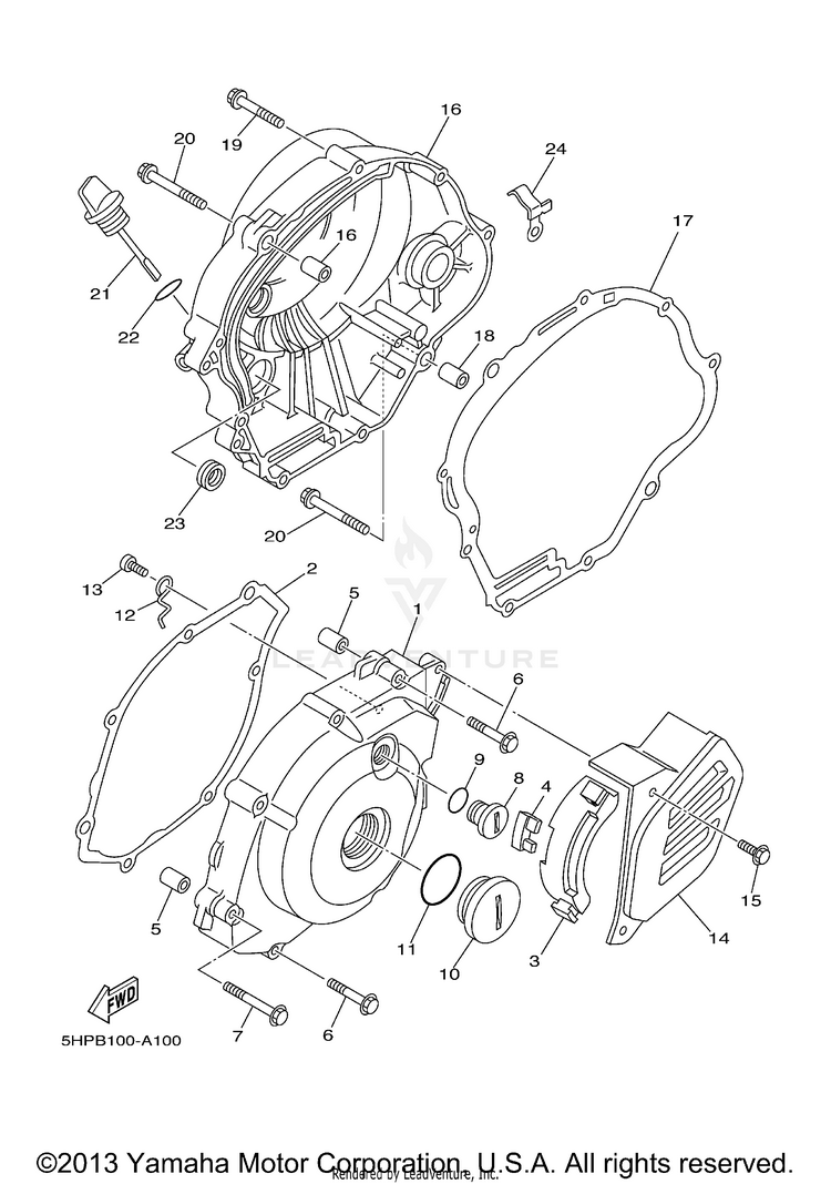 Crankcase Cover 1 Schematic