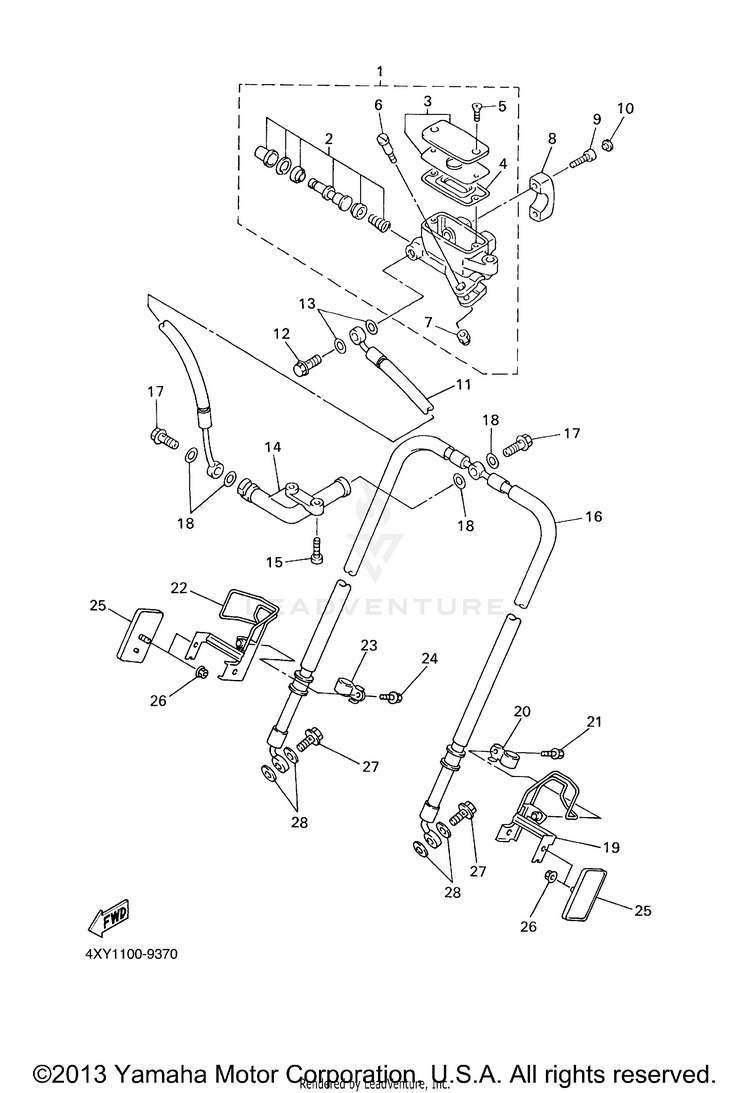 Front Master Cylinder Schematic