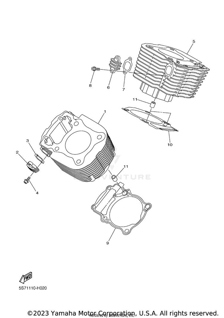 Cylinder BOLT R SPEC CA - XVS95CFCB - 2015 Schematic