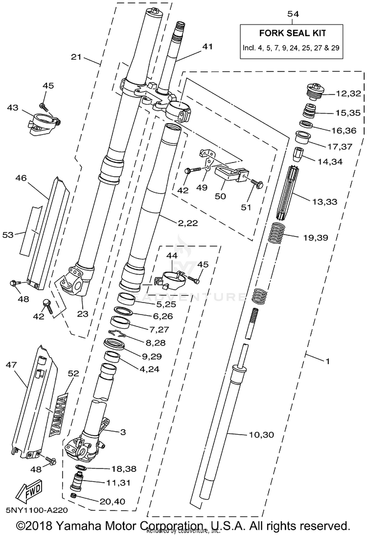 Front Fork Schematic