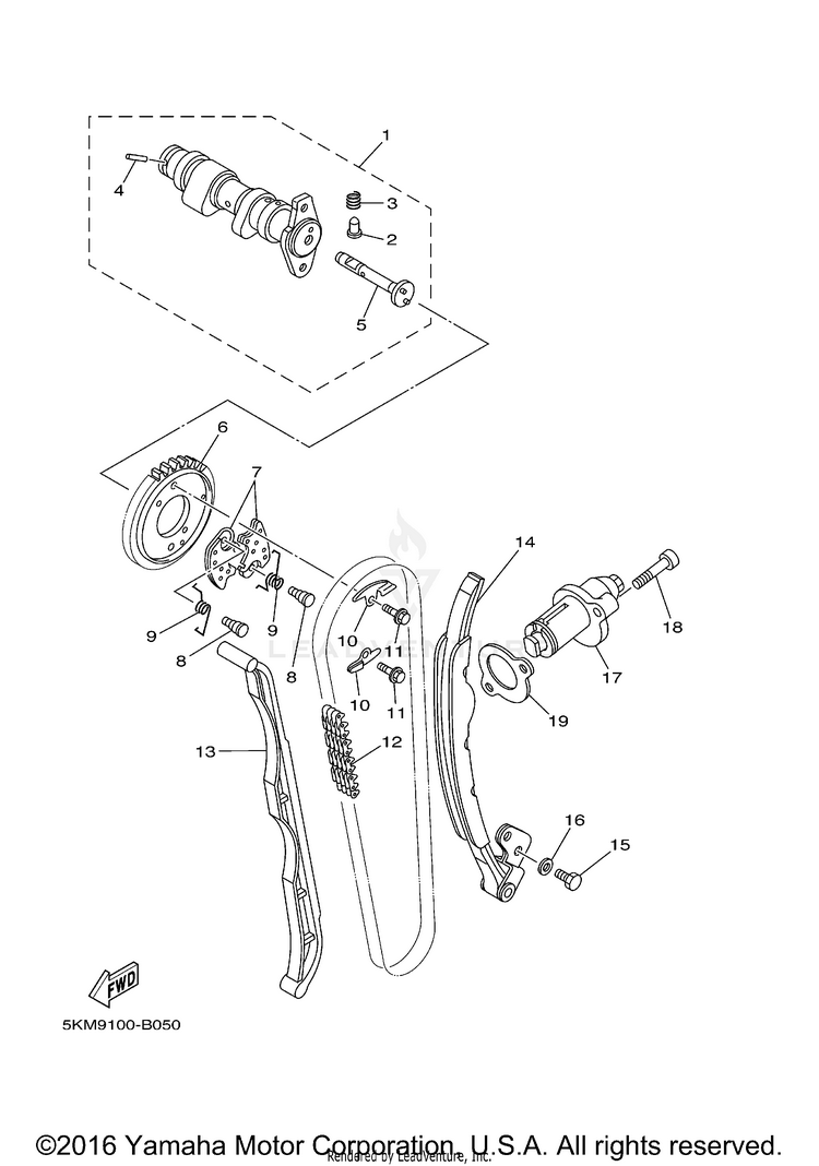 Camshaft Chain 660 GRIZZLY REAL TREE HARDWOOD HUNTER - YFM660FHRH - 2003 Schematic