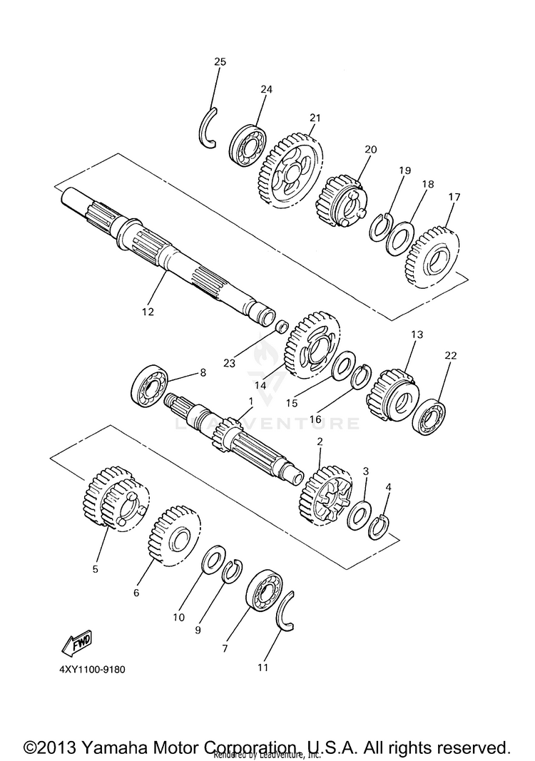 Transmission VENTURE MM LIMITED EDITION (CA Ed.) - XVZ13TFSMC - 2000 Schematic