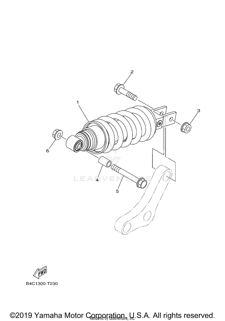 Rear Suspension MT07 - MT07JCGY - 2018 Schematic