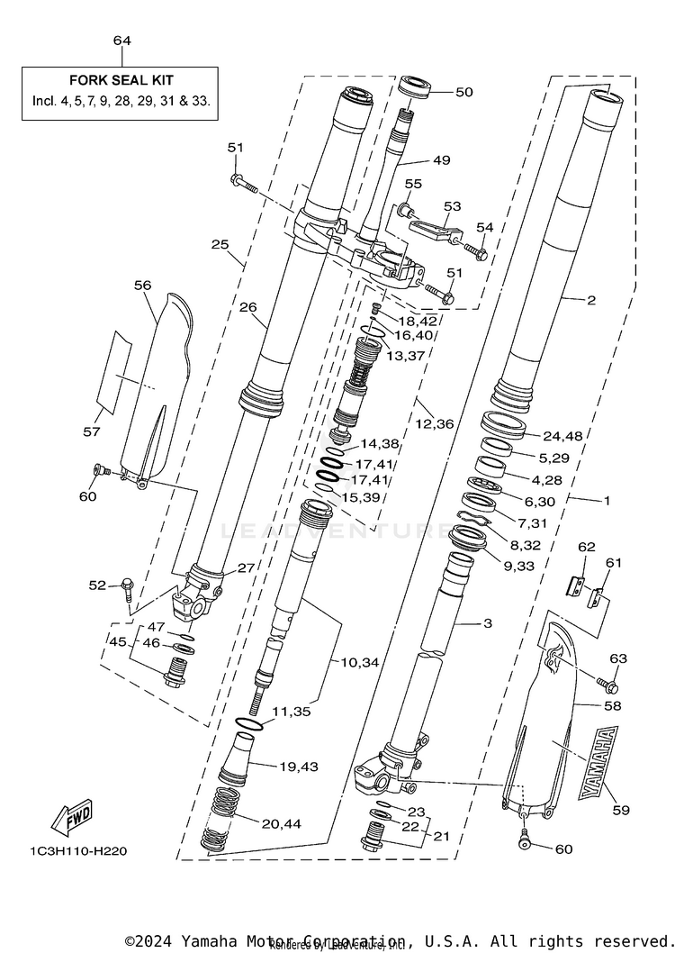 Front Fork Schematic