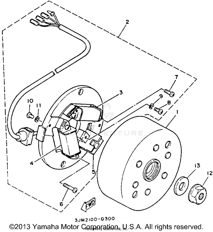 Generator BLASTER - YFS200D_MN - 1992 Schematic